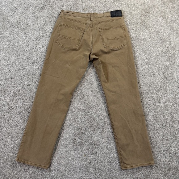 Signature Levis Strauss Chino Pants Mens 36x32 Beige Cotton Stretch Athletic Fit - Picture 7 of 9